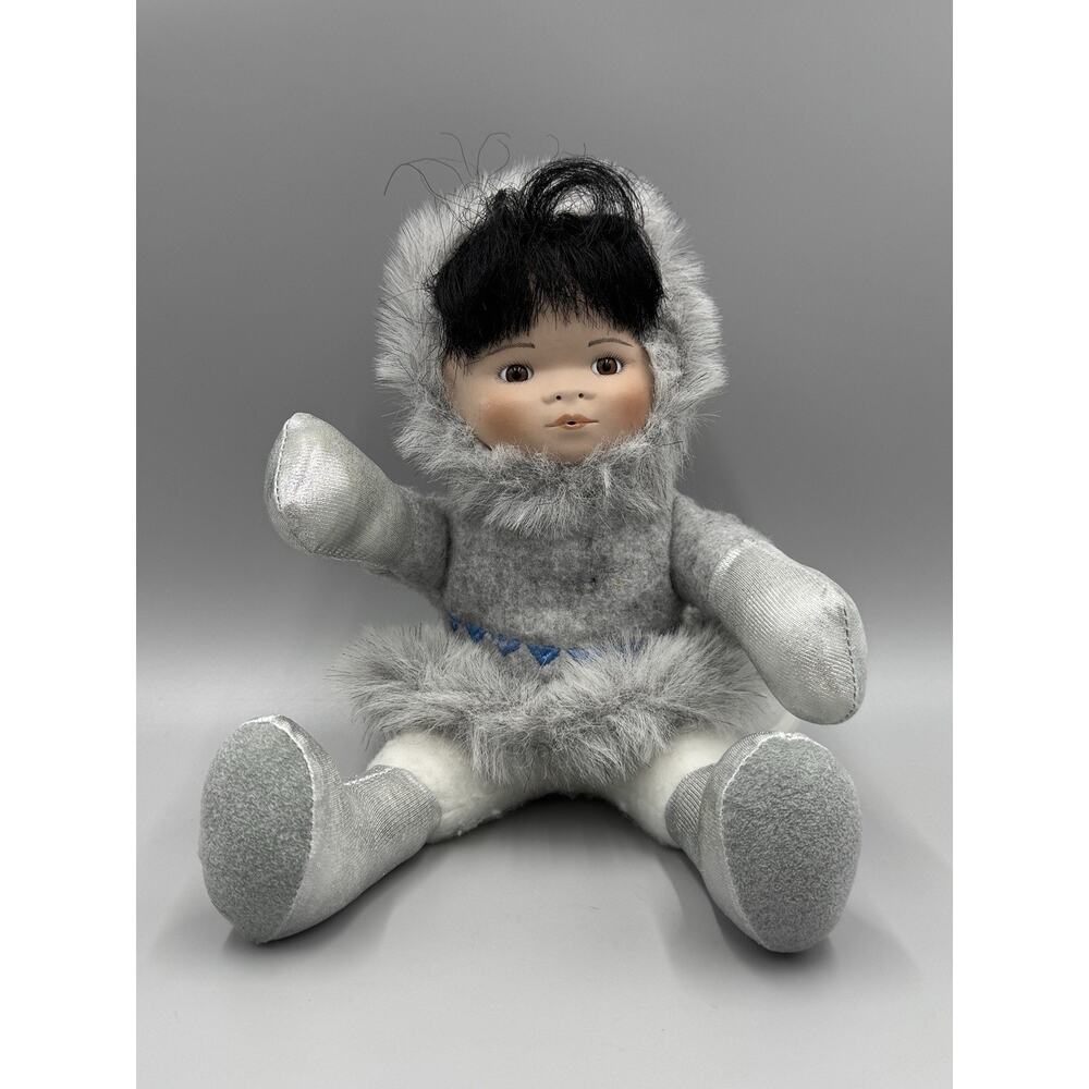Vintage FTD Collector's Series Little Snow Flower Alaskan Porcelain Face Doll